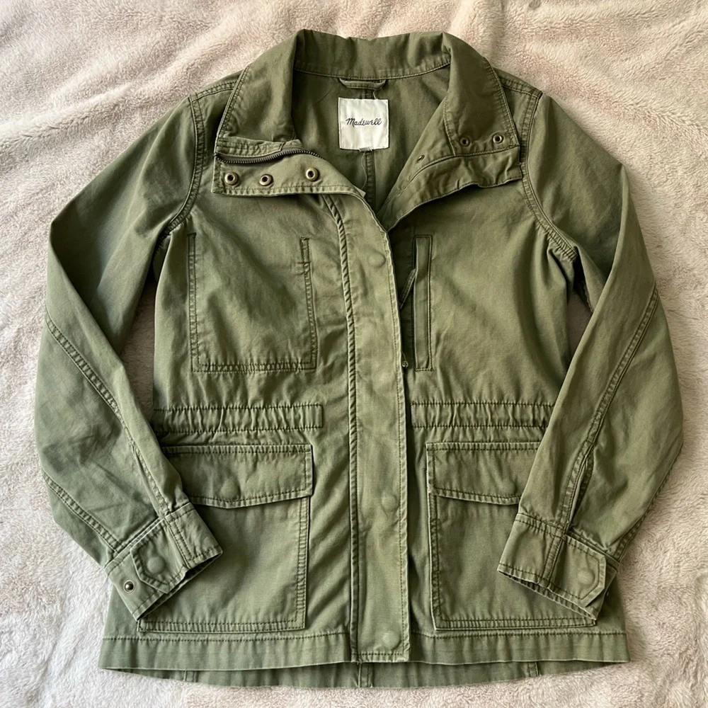 NWT Madewell Passage Utility Jacket Olive Green Size S - Picture 2 of 14